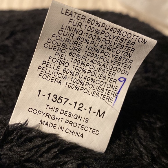 NWT: GOLDIE Black & Grey Faux Fur/Leather Sleeve Jacket - Picture 7 of 11